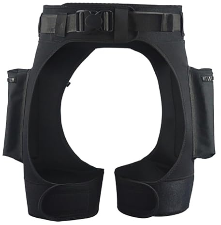 DEMMET Men Women Wetsuit Shorts, Technical Diving Shorts, Diving Stretch Shorts, with Pockets, D Ring, Short Quick Release Buckle, Adjustable Waist Belt
