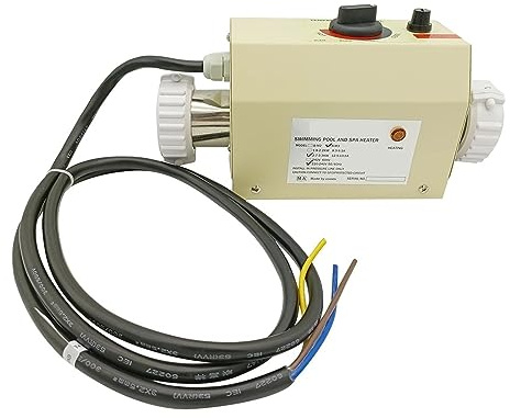 NGBFF Poolheizung Elektrisch, 3KW elektrischer Warmwasserbereiter-Thermostat, for Schwimmbad-Badewanne, SPA-Badewanne, for Massage-Whirlpool und