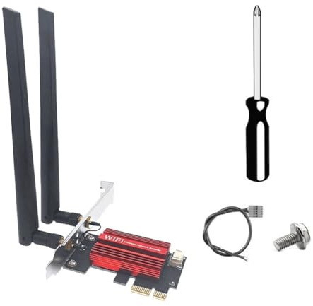 Agwuoetr WiFi 7 QCNCM865 PCI-E Kit de Carte D'Adaptateur Tri Band 2,4G / 5G / 6GHz 9256Mbps BT5.4 Adaptateur de Réseau sans de Bureau pour Win11 / 10