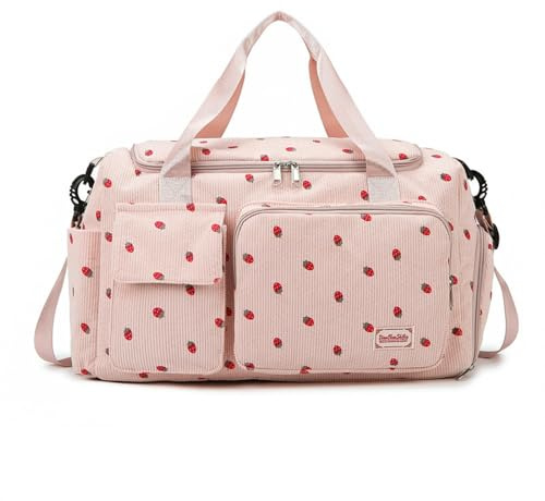 Gyios Rucksack Frauen Leichtgewicht Gym Reise Duffle Tasche Mit Schuhfach, Carry-on Weekender Übernachtungstasche Für Fitness-rosa