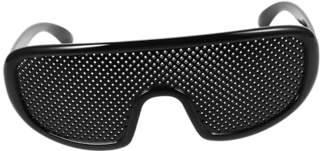 POPETPOP Lentes de Plástico Negro Tipo Agujero para Decoración y Lectura | Gafas Astigmatismo, Reticular, Protección Uv, Gafas de Lectura para Mujeres