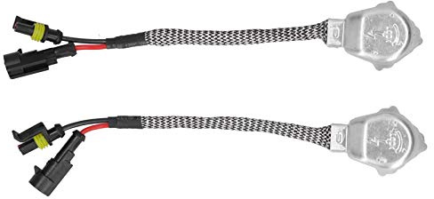 Walmeck Convertitore Connettore Presa Cavo Adattatore Guscio in Alluminio 2 Pezzi per Lampadina Allo Xeno Reattori D2S/D4S con Adattatore Base Luce, Adatto per D2R D2C D4S, Previene