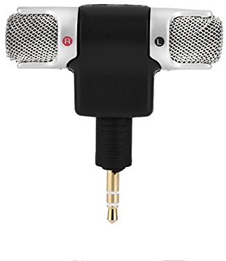 BONKZEBU Mini Micrófono Estéreo con Conector de 3,5 Mm para PC, Portátil, Cámara MD, Micrófono Compacto y Muy Asequible para Usuarios de Grabadoras y PC