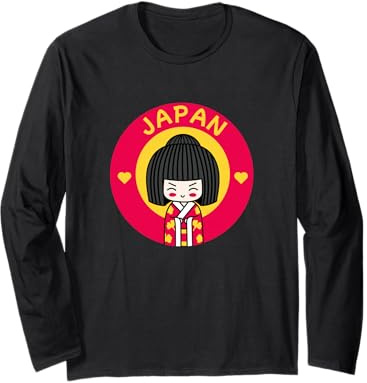 Japón Travel Geisha Kimono Sun Rise Tops, Camisetas y Accesorios Manga Larga
