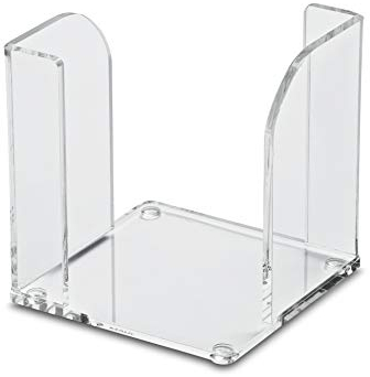 MAUL Zettelbox aus Acryl 9x9cm | Stilvoller Schreibtisch Organizer für Notizzettel, Papier und Zettel | Möbelschonend dank Standnoppen | Organizer für Schreibtisch, Büro und Regal | Transparent