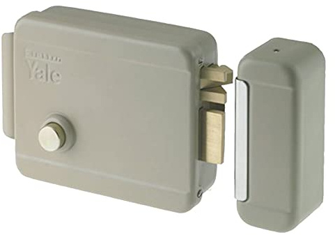 Serratura Elettrica Da Applicare Per Porta Legno Art. 674 Con Scrocco Azionabile Dall'Esterno Tramite Chiave, Dall'Interno Tramite Pulsante E A Distanza Mediante Impulso Elettrico A Basso Voltaggio (10W-12V). Finitura Acciaio Verniciato. Controbocchetta I
