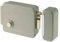 Serratura Elettrica Da Applicare Per Porta Legno Art. 674 Con Scrocco Azionabile Dall'Esterno Tramite Chiave, Dall'Interno Tramite Pulsante E A Distanza Mediante Impulso Elettrico A Basso Voltaggio (10W-12V). Finitura Acciaio Verniciato. Controbocchetta I