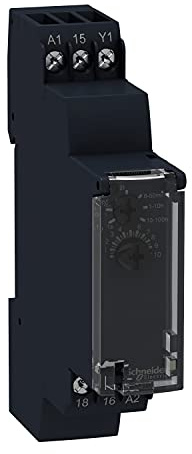 Schneider Electric Tidrelä, Harmony Time, Frånslagsfördröjt, 1 S-100 H, Matning 24 V Dc/24-240 V Ac, 1 Växlande Kontakt, Reläutgång, Re17Rcmu, Mörkgrå