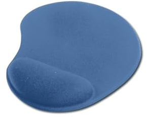 ednet 64218, Mauspad mit Handballenauflage, Polyester + PU + PU Gel, 225 x 180 x 3 mm, Farbe: blau
