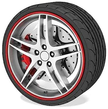 OCC MOTOR SPORT CAR ALLOY WHEEL RIM PROTECTORS - ALLOY RIM PROTECTORS RED 6 METRES