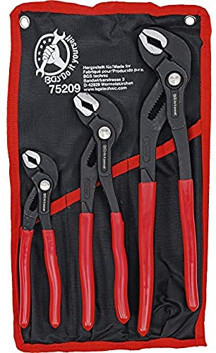 BGS Diy 75209 | Wasserpumpenzangen-Satz | 175 / 240 / 300 mm | 3-tlg.