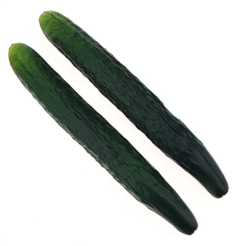 Gresorth 2pcs Soft PU Artificial Cucumber Fake Vegetable Decoration Lifelike Home Kitchen House Table Show