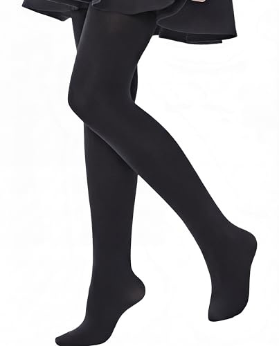 leg elegant Ballet Footed Dance Tights for Toddler and Kids Girls 50D (Black,2-4)