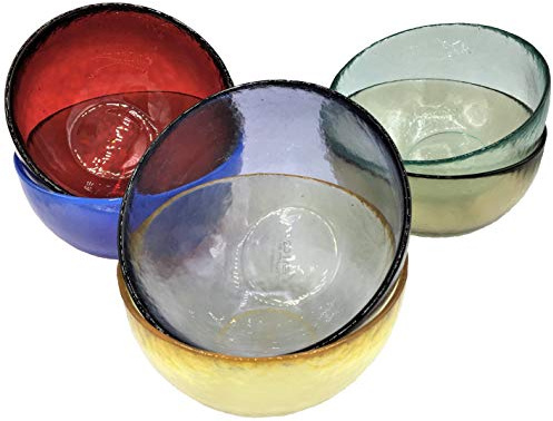 6 Coupelles en verre de Murano couleurs assorties