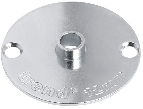 Trend Casquillo guía de acero Euro 12 mm para plantillas | Casquillo guía de acero estilo Euro para enrutado con plantillas en routers Trend, Ø12 mm, compatible GB12