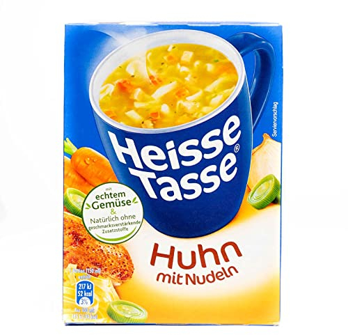 Heisse Tasse Huhn - In nur 2 Minuten fertig – Einfach heißes Wasser hinzufügen – Der perfekte Suppen-Snack