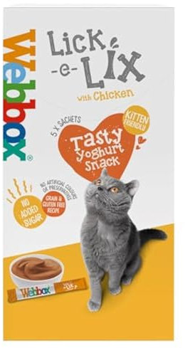 Webbox Lick-E-Lix Chicken Cat Treats, 5 X 15g