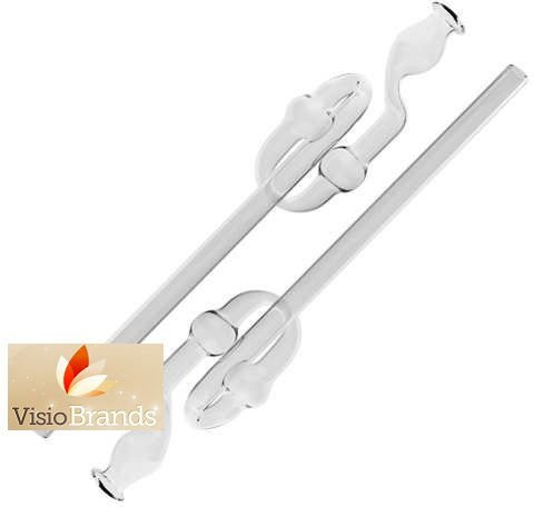 2er SET GÄRRÖHRCHEN GÄRROHR aus GLAS 8,5 mm GÄRAUFSATZ für GUMMISTOPFEN ROHR RF2