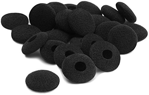 Okuli 24 x Remplacement Noir Mousse Coussinets d'oreille pour Casque & Écouteurs - 15-18mm