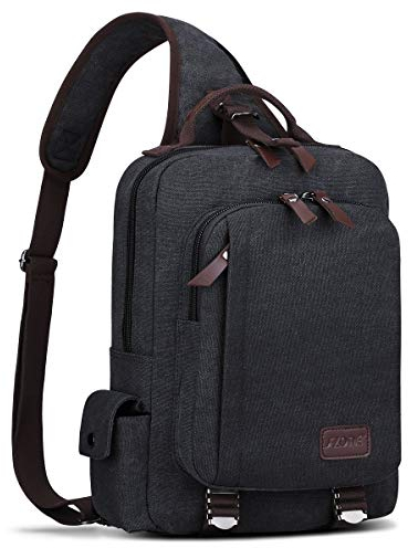 S-ZONE Sling Rucksack Herren Brusttasche 13 Inch Crossbody Umhängetasche Schultertasche Sporttasche Bodybag Sling Bag Daypack Backpack Outdoor Wandern Radfahren Reise