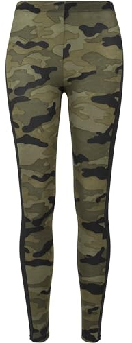 Urban Classics Ladies Camo Stripe Leggings Donna Leggings Mimetico Bosco/Nero 4XL