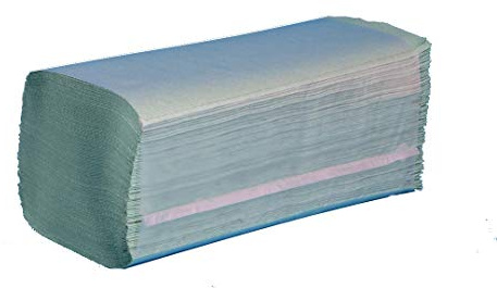 5000 Papierhandtücher Falthandtücher Einmalhandtücher grün Krepp 1-lagig 23x23cm Z Falz