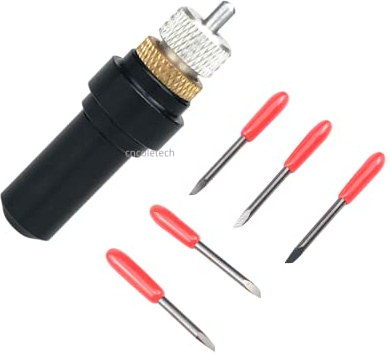TUONAI Plotterhalter aus Vinyl mit 30 45 60 Grad Schneiderklingen für Summa Cutter Plotter, 5x45 blades+1x blade holder