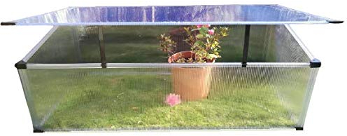 Il Giardino delle Idee Serretta in Policarbonato Aleana 3 per giardino, orto e balcone lastre in policarbonato e filtro UV. Dimensioni 97x 57xh28/37cm. Protezione piante