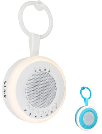 Zello Portable White Noise Machine Baby Sleep Aid 20 Soothing Sounds Warm Night Light 20hr Battery USB Rechargeable Memory Function Portable Sound Machine Travel Pram Pushchair Cot Nursery Camping