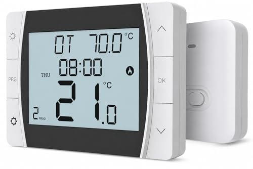 DT600RF Wireless Programmable Opentherm Boiler Plus Combi Boiler Thermostat & Receiver, Compatible With Salus DT600RF - Hanicks
