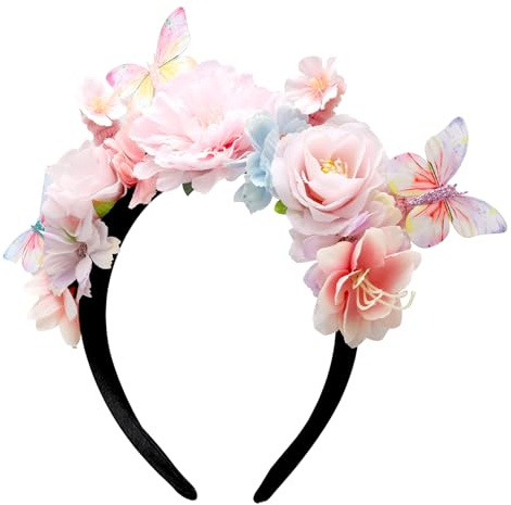 HENGBIRD Diadema Flores Mujer, Diadema Corona Flores, Diadema Oktoberfest, Diadema Floral Colores Fiesta, Oktoberfest Mujer Accesorios para Foto Fiesta Carnaval Boda Disfraz Halloween Navidad