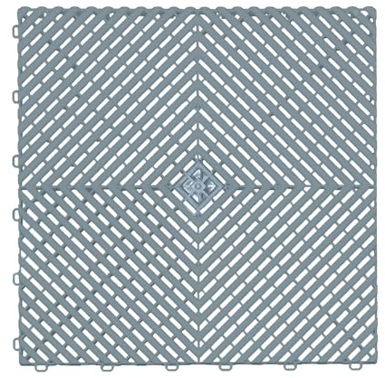 MOSAIK AERO - Lot de 5 m² - Dalles Clipsables PVC 40x40 pour Garage Atelier Terrasse - Usage Intérieur Extérieur - Pose Simple et Rapide - Couleur Gris