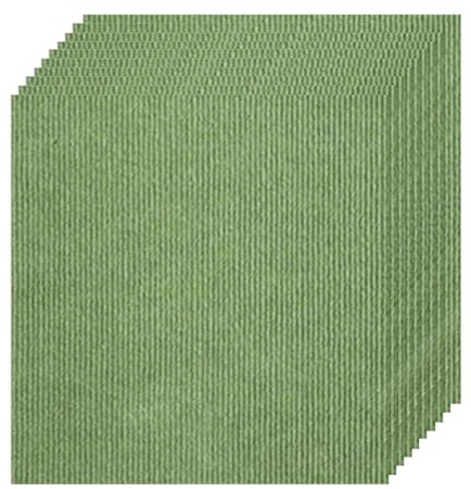 Fudaiki 10 Stück Einfarbig Teppichfliesen Selbstklebend Teppichfliesen Selbstliegend, Teppich Fliesen Teppich Selbstklebend Teppichfliesen Weich Auslegware Teppichboden Grün 30x30cm