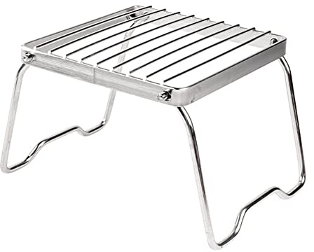 Asyduey 1 Pièce Multifonctionnel Pliant Feu de Camp Grill Portable Camping Grill Extérieur Poêle à Bois Stand
