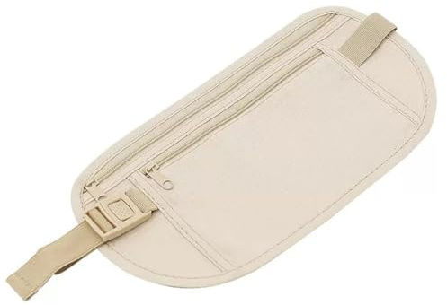 TSUOUKL Cinturón Porta Dinero Antirrobo para Viaje, Cartera Ocultable para Hombre y Mujer - Protege Efectivo, Tarjetas, Pasaporte y Documentos, Ideal para Seguridad en Viajes