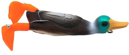 Aymzbd Enten Angelköder, Trolling Köder, 9,5 cm mit Haken, Kurbelköder, Schwimmköder, Angelköder, Angelhaken Zubehör für Forellen, Blau