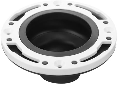Kisangel Kit Riparazione Flangia Wc in Plastica Nera Facile Installazione e Tenuta Ermetica per Bagno Compatibile con Vari Modelli di Toilette Contemporanea Resistente e Funzionale