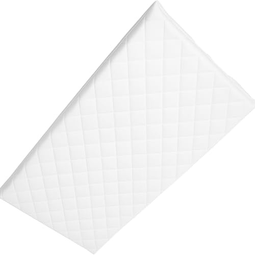 DREAMLAYER Eco Fibre Pad – Extra Thick Quilted Pad with Polycotton Cover – Firm Foam Support, Removable & Washable Cover – UK Made (90 x 52 x 7.5cm)