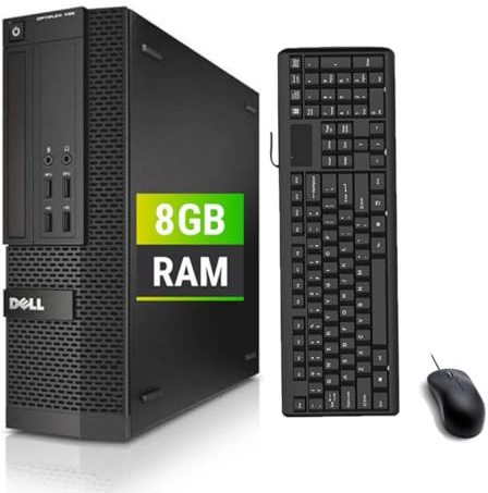 Dell Optiplex XE2 SFF PC Ordinateur de Bureau, Intel Core i7-4770S 3.1GHz, 8 Go RAM, HDD 500 Go, Clavier QWERTY, Souris, USB WiFi, Windows 11 Pro (reconditionné)