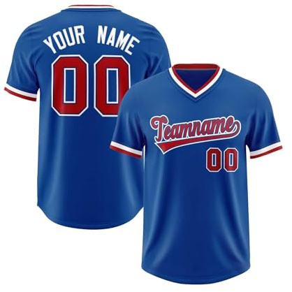 Personalisiertes American Football Trikot Print mit Namen Nummer Trikot Personalisiert Sports Jersey Shirts für Herren Damen Kinder blau