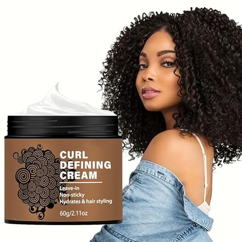 Curl Defining Cream, Curl Cream for Wavy Hair and Curly, Enhances Wavy Hair and Hair, Hydrating Hair Mask Anti-Frizz Curl Cream - Curly Styling Products Reduces Frizz