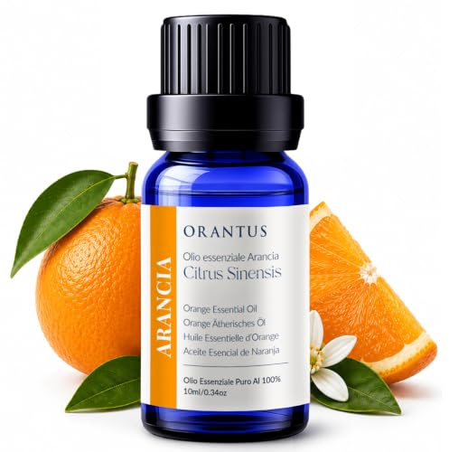 Orantus Olio Essenziale Arancia Dolce 10 ml Puro E Naturale Per Aromaterapia E Diffusore