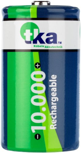 tka Köbele Akkutechnik Mono Akku: NiMH-Akku Monozelle Typ D 10000 mAh (Mono Akkus, Batterien D Akkus, wiederaufladbare)