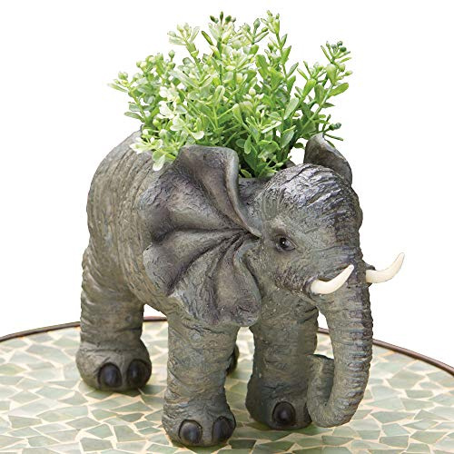 Bits and Pieces - Elefant-Garten-Pflanzgefäß – dekorativer Safari-Pflanzenhalter für drinnen und draußen