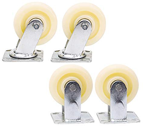 Bürostuhlrollen Universal Möbelrollen,Schwerlastrollen(2Orientierungsrollen+2 Universalrollen) Stumm Schalten Keine Kratzer 4 Radlast 400kg(880 lbs)