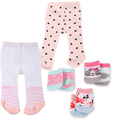 Götz 3403230 Babypuppenset Schicke Füße - Puppenbekleidung Gr. S - 8-teiliges Bekleidungs- und Zubehörset für Babypuppen von 30 - 33 cm