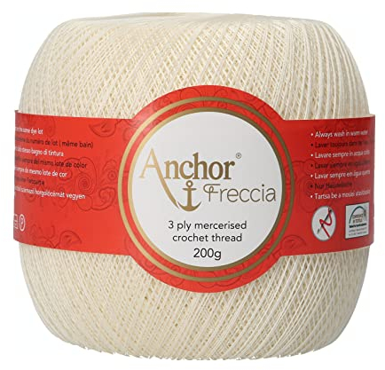 Anchor 4769020-06650 Häkelgarne, 100% Baumwolle, 6650, Stärke 20, 265 Gramm