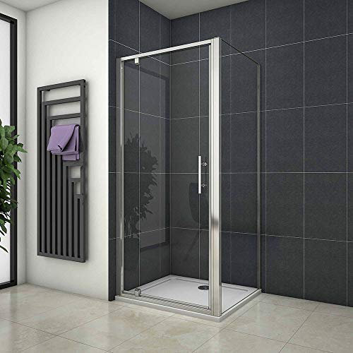 Xinyang Pivot Shower Door Hinge Shower Screen Panel 800mm Safety Glass with 700mm Side Panel