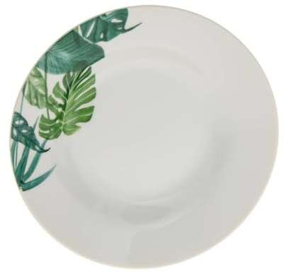 SECRET DE GOURMET - Plato hondo de porcelana D 20 cm decoración Tropical