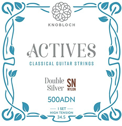 KNOBLOCH ACTIVES Cuerdas Guitarra Española, Claridad y Proyección | SN Nylon, Bajos Brillantes con Agudos Mate, Sonido Homogéneo y Equilibrado, Set Completo de 6 Cuerdas